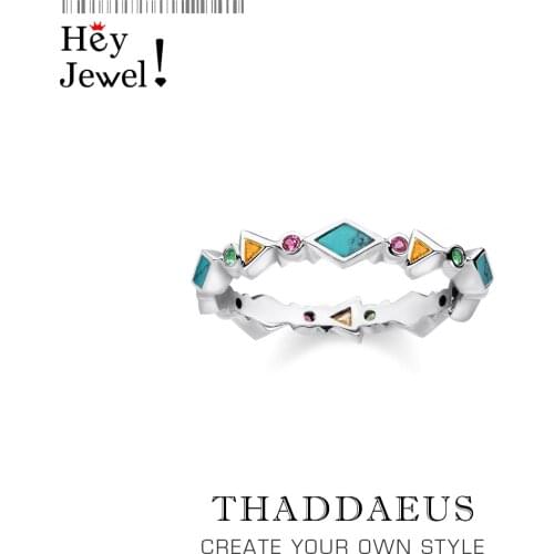 Ring Paradisiacal Colourfull Stones,Bohemia Style Fine Good Jewelry For Women,2021 Summer New Gift In 925 Sterling Silver