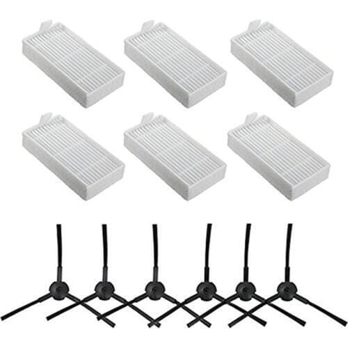 Top Sale 6x side brush 6x HEPA Filter kit for CHUWI ilife v5s v5 x5 ilife V3s v3s pro v3l v5s pro v50 robot vacuum cleaner