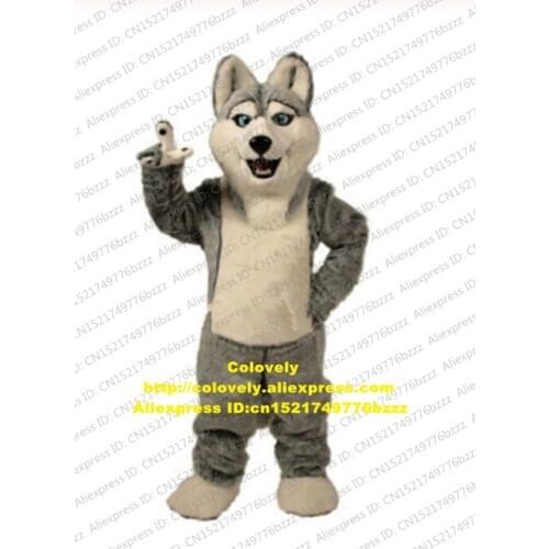 Gray Dog Husky Mascot Costume Adult Cartoon Character Outfit Suit Farewell Dinner Ceremonial Event CX030 Free Shiping