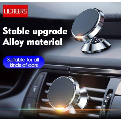 Licheers Car Phone Holder Magnetic Universal Magnet Phone Mount For iPhone X Xs Max Samsung Car Mobile Cell Phone Holder Stand