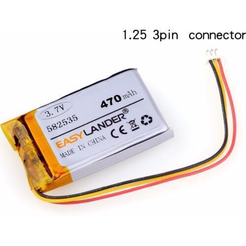 The video recorder MODEL 582535 SP5 470mAh Rechargeable Li-Polymer Battery For Mio MiVue tachograph 2-wire 3-wire with connector