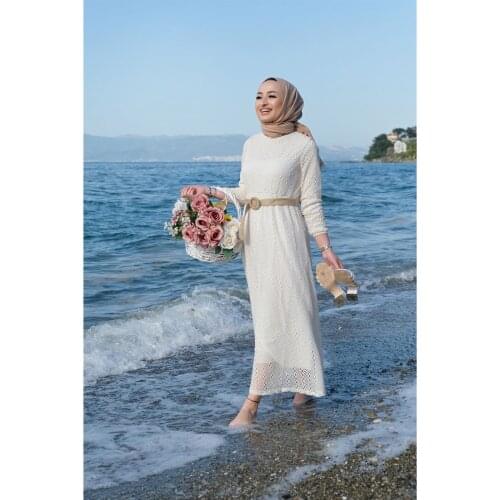 GUPUR DRESS CREAM muslim dress women african dresses for women abaya kaftan long dress formal dress formal dress abayas for wom