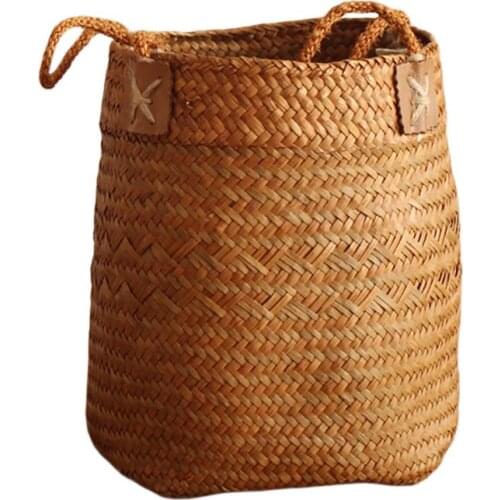 Wholesale Hand-Woven Storage Basket Fruit Gardening Storage Bags Ontainer Home Decoration Nordic Simple Storage Box Organizer