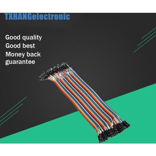 New 40PCS in Row Jumper Wire Dupont Cable line 3P-3P 2.54mm Male to feMale 20cm