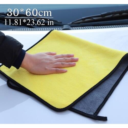 1 Pcs Towels 30x60cm Car Wash Microfiber Towel Car Cleaning Drying Cloth Hemming Car Care Cloth Detailing Car Wash Towel
