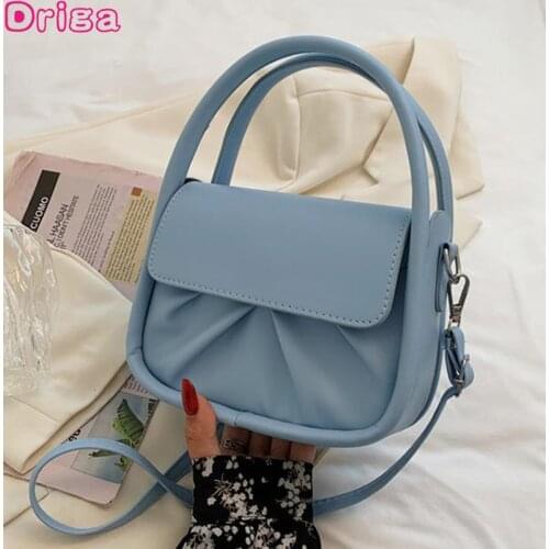 Driga Flap Shoulder Bags Mini Handle Fashion Designer Handbag For Women Pu Leather Luxury Crossbody Bags Brand Classic Folds Bag