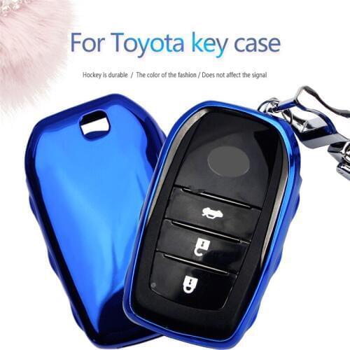 TPU Car Styling Key Case Cover For Toyota Chr Rav4 Camry Aygo Avensis Yaris C-hr Corolla Crown Auris Key Ring Shell Accessories