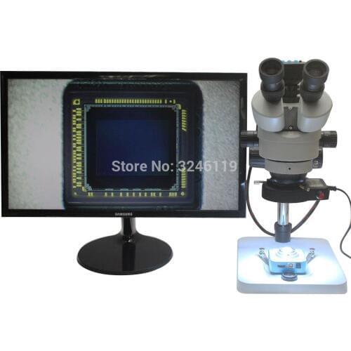 Trinocular Stereo Microscope 7X-45X Continuous Zoom Magnification With 20MP 1080P 60FPS HDMI USB Camera For Mobile Phone Repair