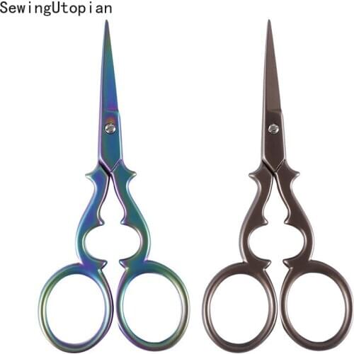 95mm Vintage Retro Stainless Steel Gourd Scissors Needlework Sewing Scissors Shears Dressmaker Handicraft DIY Embroidery Tool