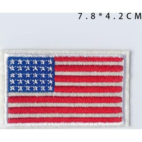 U.S.A National Flag Embroidered thread American Flag Embroidered Patch Patriotic USA Military tactics Patch Iron-On Any Garment