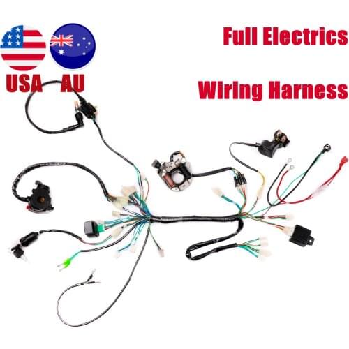 Full Electrics Stator Coil CDI Wiring Harness for 4 Stroke ATV KLX 50cc 70cc 110cc 125cc Quad Bike Buggy Go Kart Pit Dirt Bikes