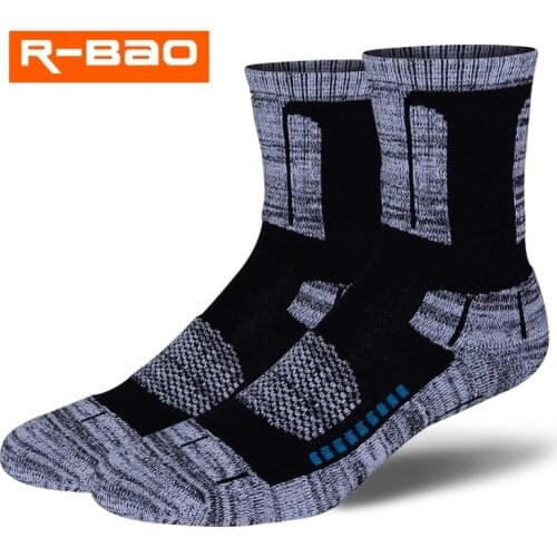 R-BAO Winter Thicken Cotton Mountaineer Hiking Snowboarding Ski Socks For Women Men Camping Keeping Warm Outdoor Sports Socks