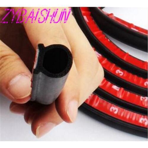 ZYBAISHUN 2 ~ 8 Meters Waterproof Small D Car Rubber Seal High Quality Car Door Gasket Auto Rubber Door Insulation