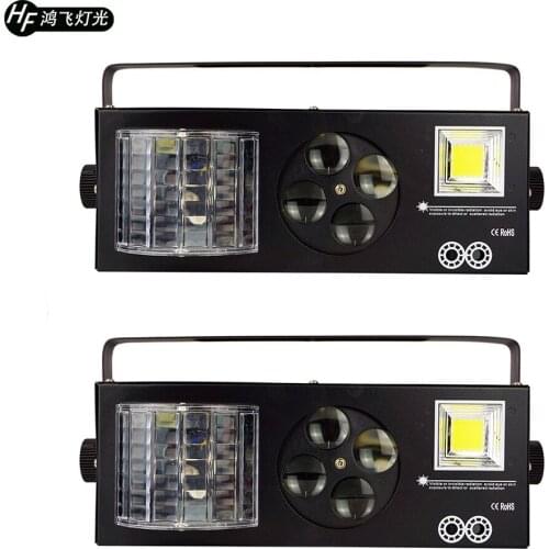 2 pcs / strobe+beam+Laser+Laser 4in1 effect light family gathering KTV leisure 4in1 party dj light