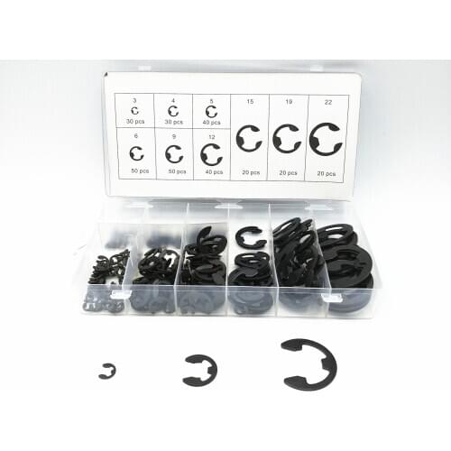 300PC metal opening retaining ring 1.2-20 plus hard E-spring opening wild card E-spring retainer set