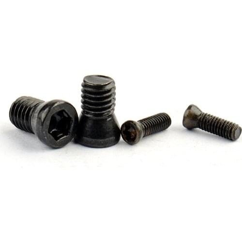 5pcs M5 Torx head knife handle screws T&TX machine nail screw furniture bolts alloy steel bolt black color 12mm length