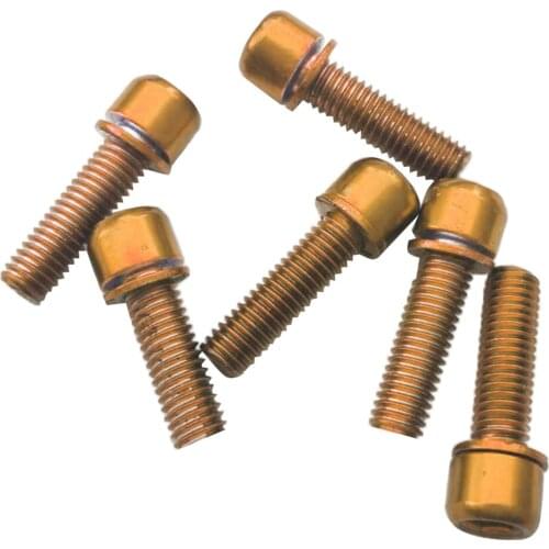 Pack of 6, M5x18 Stem Handlebar Carbon Steel Screws, suit for Mountain Bike Road