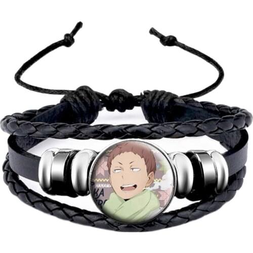 Anime Haikyuu!! Shouyou Hinata Bracelet Volleyball Boy Cartoon Pattern Bracelet Cartoon Figures Adjustable Bracelets For Fan