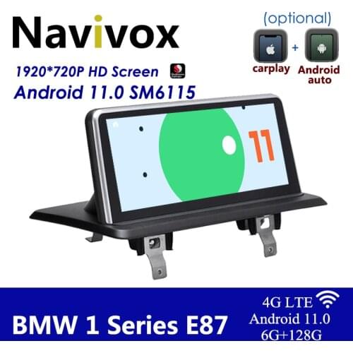 Navivox BMW Android 11 Car DVD Radio Player For 1 Series 120i E87 E81 E82 E88 SN662 Bluetooth 5.0 4G Car Stereo Player Idrive