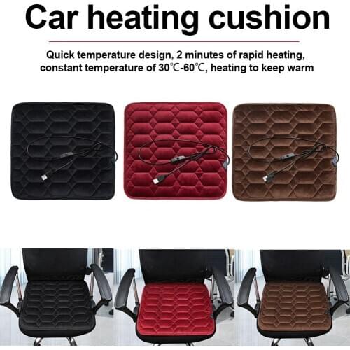 Car multi-function whole body home cushion chair cushion heating car massage cushion Skin-friendly Warm USB Mat for Car Home
