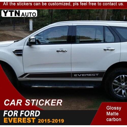 Car Decals Racing Side Door Stripe Styling Graphic Vinyl Cool Car Stickers Customs Fit For Ford Everest 2015 2016 2017 2018 2019