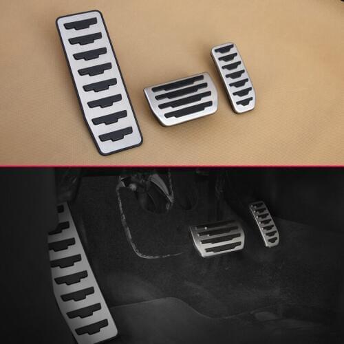 Car Gas Brake Pedal Non-Slip Cover Mat For 2012-2020 Range Rover Evoque No Drill Footrest Steel Accelerator Overlay Accessories