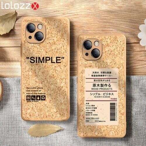 New Environmental Protection Wood Compress Sawdust Soft Mobile Phone Case For iPhone 11 13 12 Pro Max Mini XR X XS 7 8 6 Plus SE