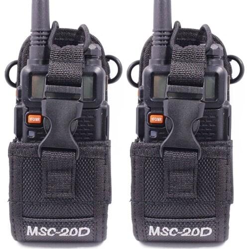 2Pcs ABBREE MSC-20D Nylon Multi-Function Pouch Bag Holster Carry Case for BaoFeng UV-5R/82 888S TYT Mototrola Walkie Talkie