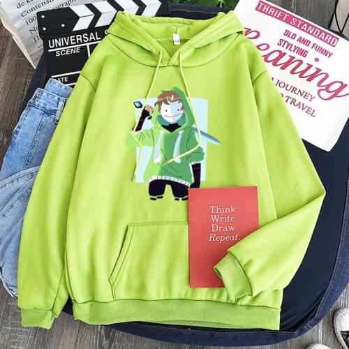 Dream Smp Hoodies Women/Men Funny Anime Kawaii Graphic Sweatshirts Women/Men Smile Boys Take The Sword Pirnting Unisex Hoodies