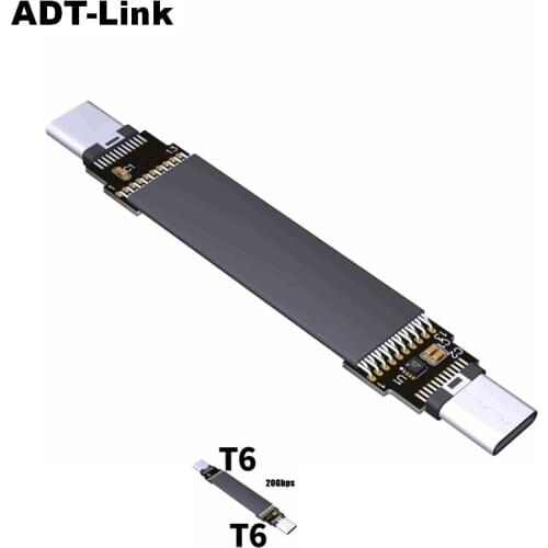 USB 3.1 To USB 3.1 Type-C Male Data Sync & Charge Shielded Cable Gen2x2 Type C 20Gbps USB 3.2 adapter FPC FPV Flat Customize