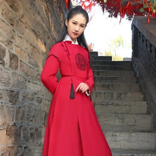 Chinese Folk Dance Hanfu Tang Dynasty Chinese Ancient Costume Ethnic Long Sleeve Hanfu Costume Traditional Chinese Clothing
