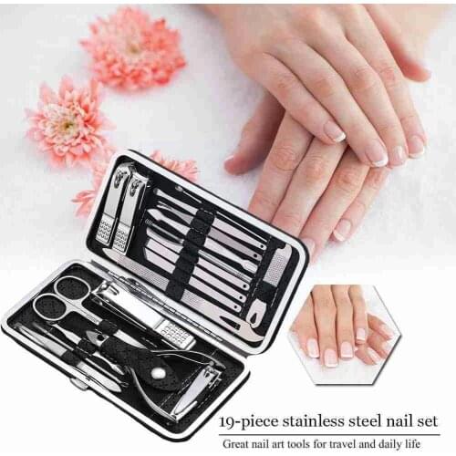 19Pcs/Set Pruning Nail Clippers Cutting Pliers Set Nail Skin Pedicure Inflammation Groove Single Nail Tool Dead Man B9K0