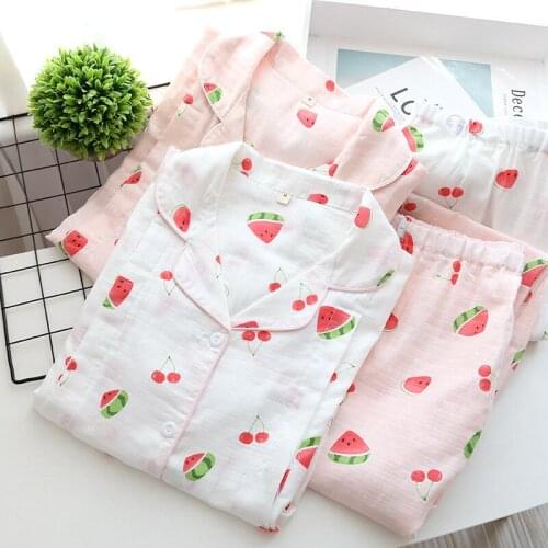 Summer Postpartum Thin Sweat Absorbing Breathable Pure Cotton Gauze si yue Sub-Service Maternal Pregnant Women Pajamas Nursing