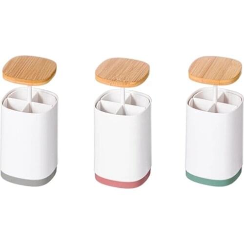 HOT Automatic Pressed Cotton Bud Swabs Toothpick Holder Dispenser Case Holder Storage Organizer Box Home Decoration