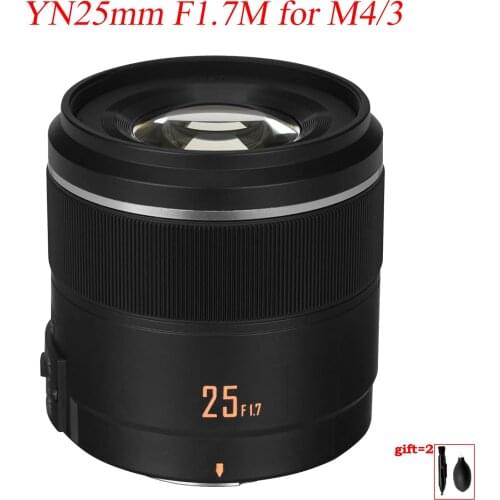 YONGNUO YN25mm 25mm F1.7 F1.7M for M4/3 Mount Camera Lens Large Aperture AF/MF Prime Lens For Panasonic Olympus G95 GF9 GX9