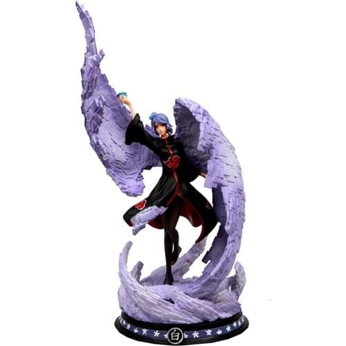 Clouds Studio Naruto Shippuden Anime Model Akatsuki Konan GK Action Figure 39cm PVC Statue Collectible Toy Desktop Decoration