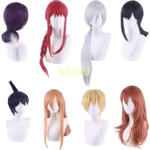 Chainsaw Man wig for men women purple golden black hair Makima Denji Quanxi power Hayakawa Aki Higashiyama Kobeni cosplay wigs