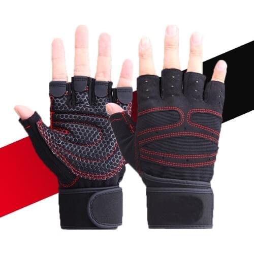 Gym Gloves Heavyweight Sports Exercise Weight Lifting Gloves Body Building Training Sport Fitness Gloves for Dumbbell Gym Gloves