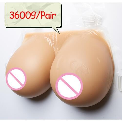 Suntan Silicone Breast Form Bra 3600g/pair H Cup Artificial Silicone Fake Breast Realistic Full Boobs Cross Dresser