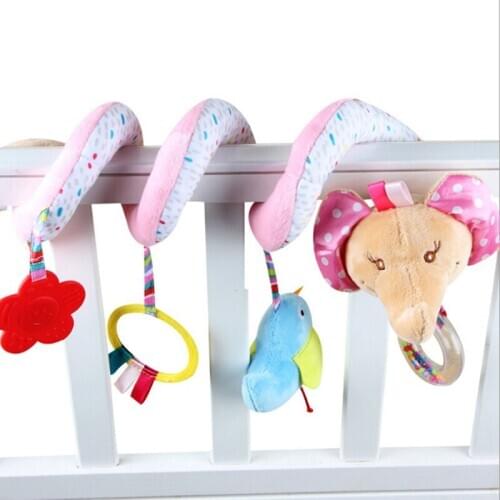 Newborn Baby Activity Spiral Bed &Stroller Toys Elephant Shape Baby Bed Hanging Toys Educational Baby Rattle Toys For Child