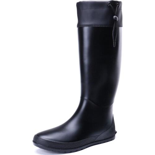 TONGPU Womens Extra Soft Waterproof Wellingtons Flat Rain Boots