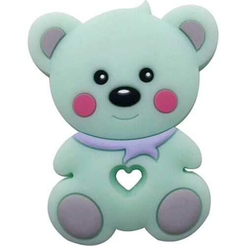 UXDXU 1pcs baby silicone rodent silicone Teddy Bear Pendant Baby Organic tooth rodent BPA Free chew childrens toys