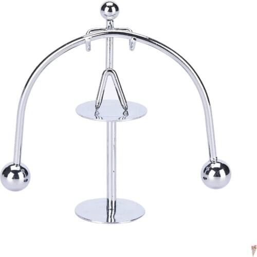 1Set Early Fun Development Educational Desk Toy Gift Newtons Cradle Balance Ball Physics Science Pendulum Stainless steel