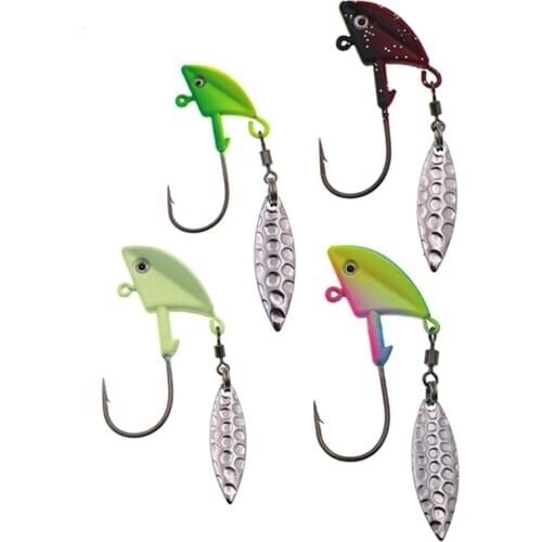 1Pc Spinnerbait JIG Head Fishing Lure Artificial Spinner Lures For Pike Trout Bass Catfish Spinning Spinerbait Fish Goods Tackle