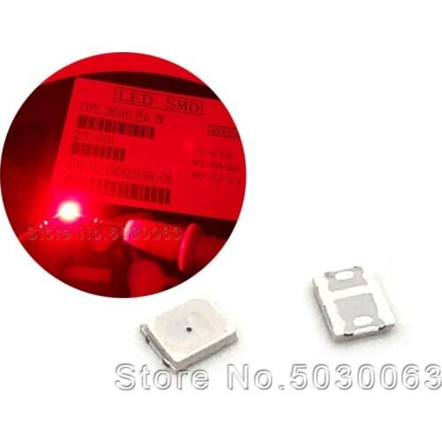 1000pcs/lot 2835 LED Lamp beads 0.2 W red super bright SMD LED light emitting diode 2835 red light