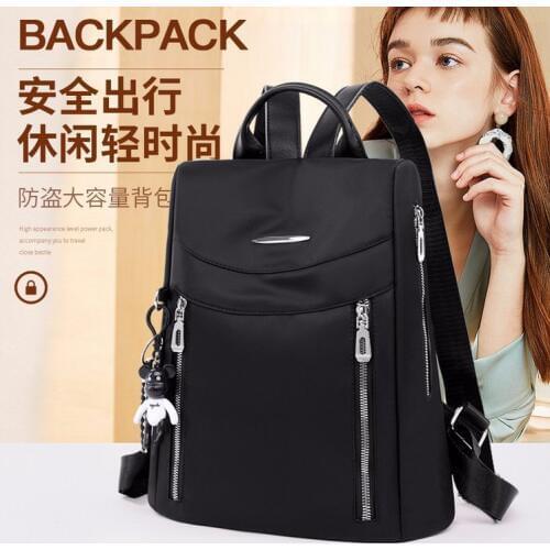 JOFEANAY2020 NEW Womens Anti-theft backpack fashion simple solid color School bag Oxford cloth shoulder bag