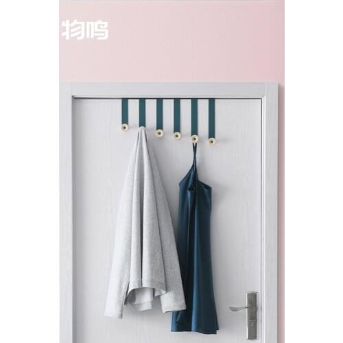Rear Door Hook Clothes Rack Seamless Nail-Free Bedroom Door Back Hook Rack Clothes Hanging Rack Punch-Free