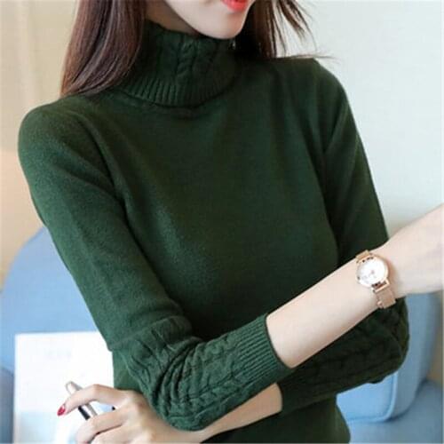 2018 Hot Autumn Winter Women Sweaters and Pullovers Fashion turtleneck Sweater Women twisted thick slim pullover sweater ZZ623