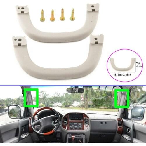 LH+RH Front Grab Roof Handle For Mitsbuishi Pajero Shogun V2 V3 V6 V7 1990-2007 A Pillar Roof Handle
