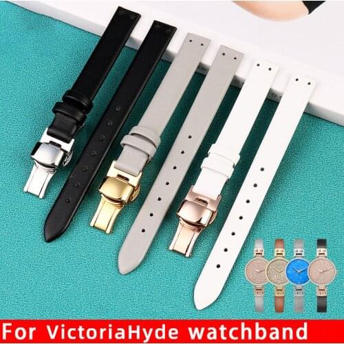 Soft leather watch strap for Victoria Hyde leather watchband female star spark sky star Leather Bracelet 10mm womens wristband